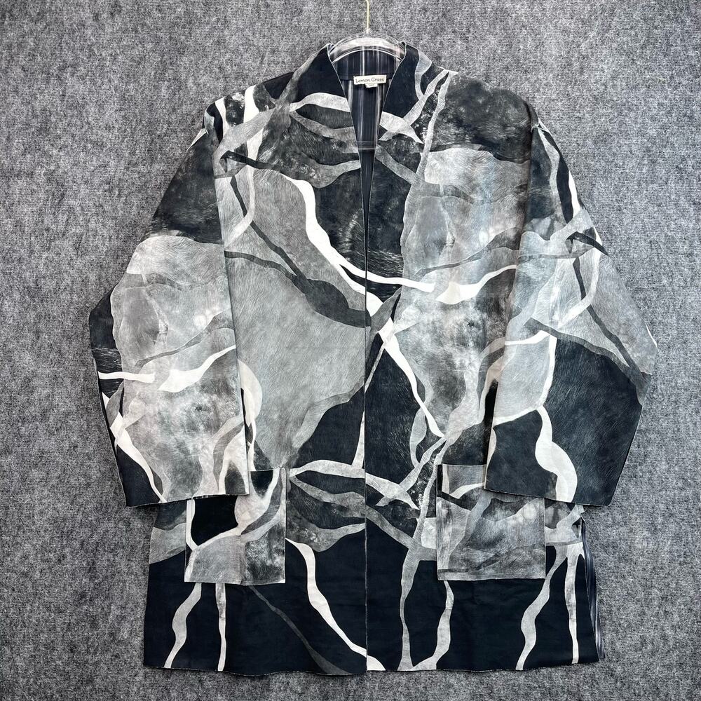 Lemon Grass Buttonless Open Front Blazer Size Med… - image 1